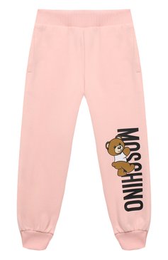 Мужского хлопковые джоггеры MOSCHINO светло-розового цвета, арт. HUP07P/LDA27/4-8 | Фото 1 (Региональные ограничения белый список (Axapta Mercury): Не проставлено; Нос: Не проставлено; Материал внешний: Хлопок; Мальчики Кросс-КТ: Джоггеры-одежда; Ростовка одежда: 4 года | 104 см, 6 лет | 116 см, 5 лет | 110 см, 8 лет | 128 см)