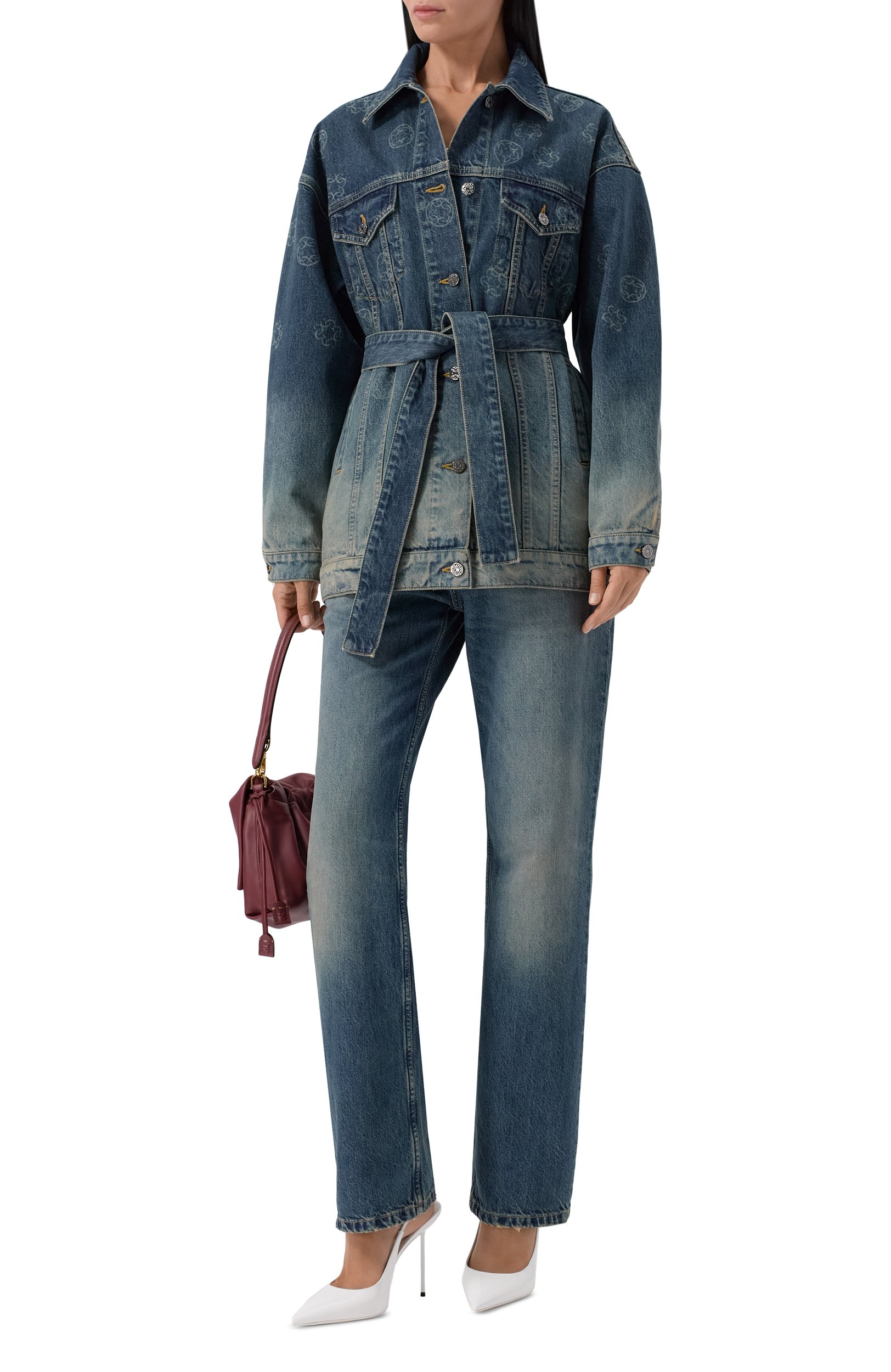 Джинсы ELIE SAAB темно-синего цвета по цене 120000 руб., арт. P0240/D0003, фото 2 Джинсы ELIE SAAB, арт. P0240/D0003, фото 2