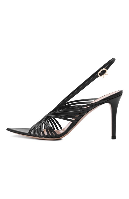Кожаные босоножки Gianvito Rossi G32783.85RIC.NAPNER0 Чёрный  G32783.85RIC.NAPNER0 Фото 4