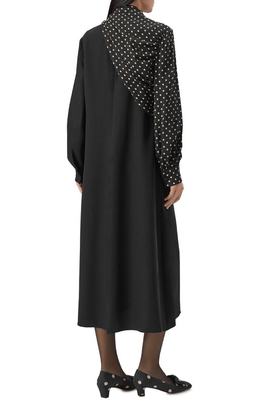 Шелковое платье Valentino 7B0VAH55/1MM Чёрный  7B0VAH55/1MM Фото 3