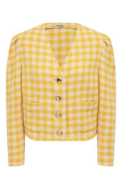 Жакет из шерсти и хлопка MIU MIU, арт. MH1708-GRV-F0010, фото 1