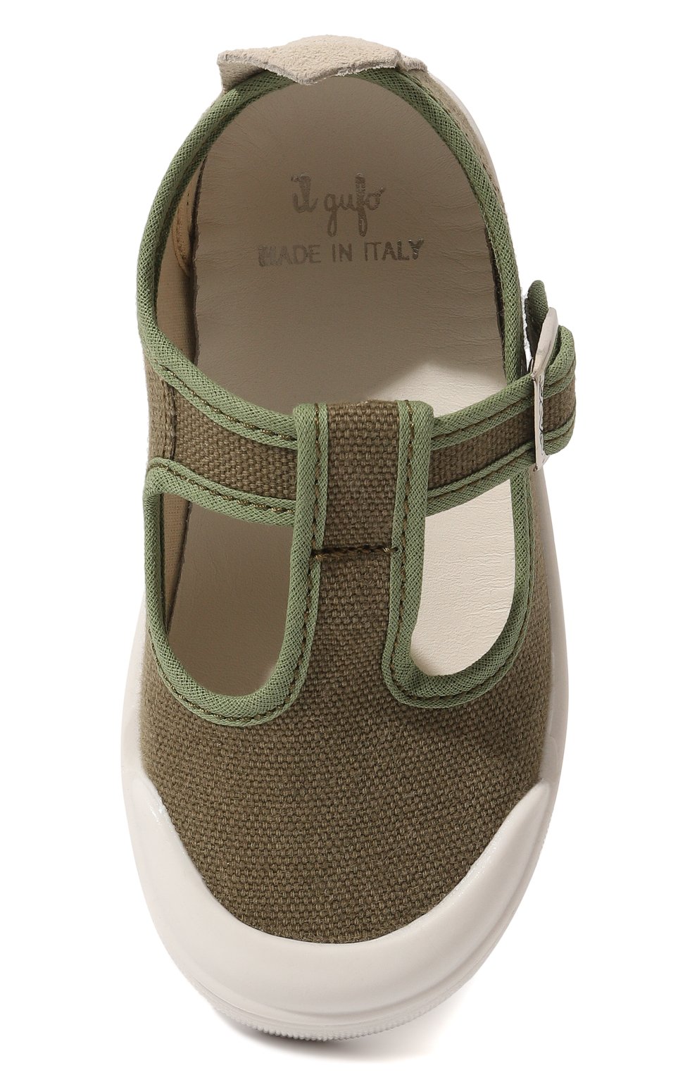 Сандалии IL GUFO зеленого цвета по цене 7855 руб., арт. P23XD015CANVA, фото 4 Сандалии IL GUFO, арт. P23XD015CANVA, фото 4