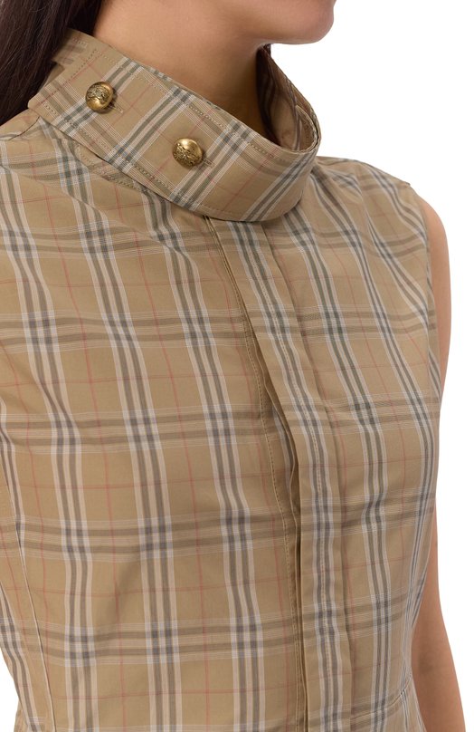 Хлопковое платье Burberry 8106169 Бежевый  8106169 Фото 5