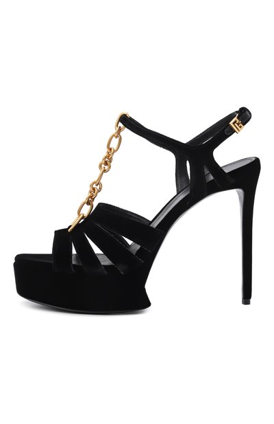 Текстильные босоножки sync BALMAIN, арт. GN1UH198/TVEL, фото 4