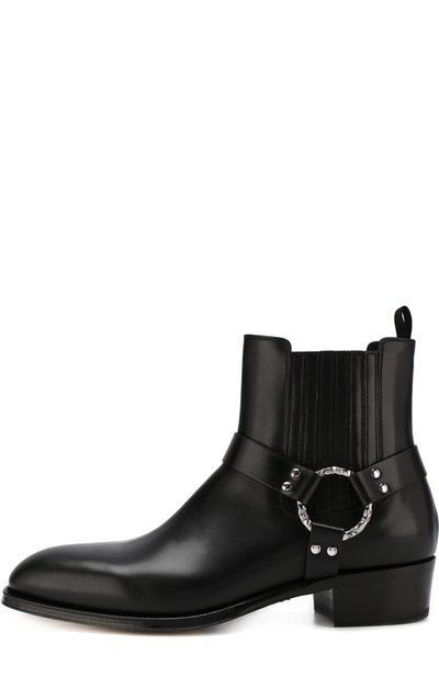 Кожаные сапоги с декоративными ремешками ALEXANDER MCQUEEN, арт. 526263/WHBS3, фото 3
