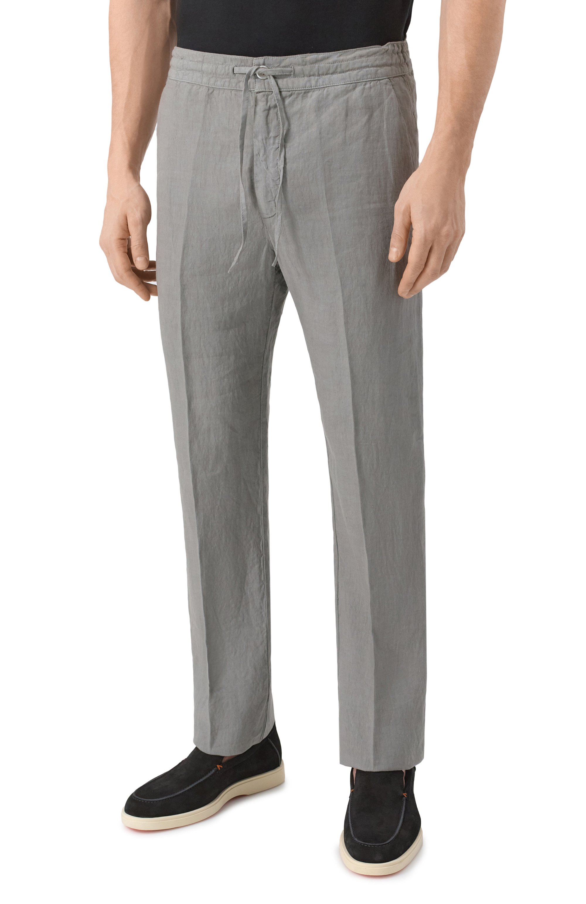 Льняные брюки 120% LINO серого цвета по цене 28800 руб., арт. 32ALIM299M/0253/000, фото 3 Льняные брюки 120% LINO, арт. 32ALIM299M/0253/000, фото 3