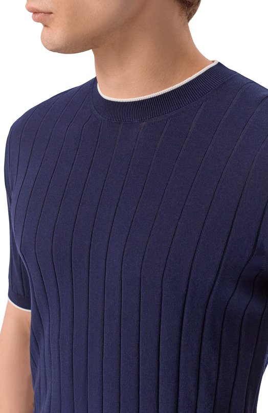 Хлопковый джемпер Andrea Campagna M5426-8035 Синий  M5426-8035 Фото 5