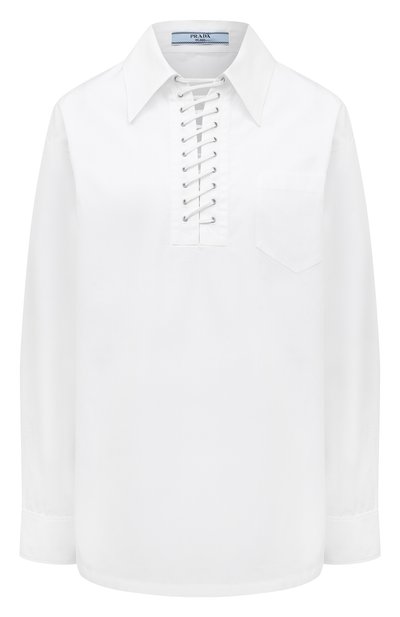 Женская хлопковая рубашка PRADA, арт. P983I-1XV2-F0009-221