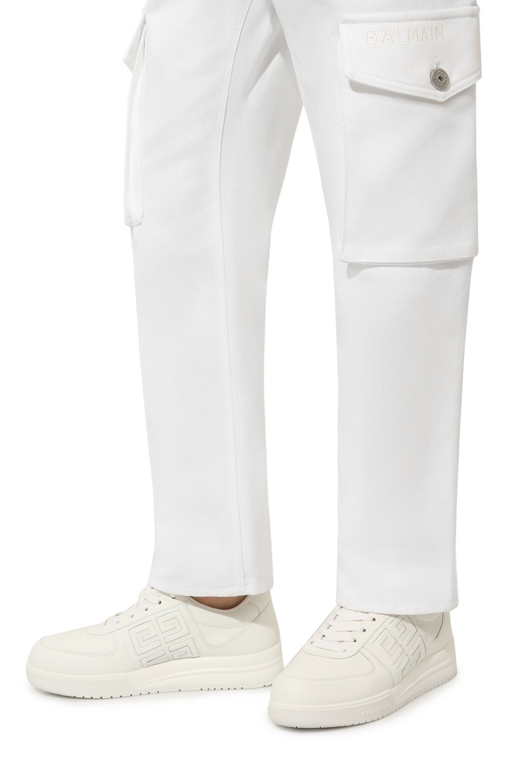 Кожаные кеды g4 GIVENCHY белого цвета по цене 65750 руб., арт. BH007W, фото 3 Кожаные кеды g4 GIVENCHY, арт. BH007W, фото 3