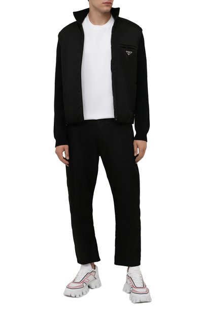 Комбинированный кардиган PRADA, арт. UMC149-1JF4-F0002-202, фото 2