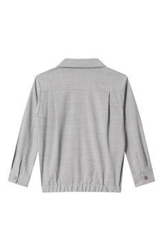 Детского бомбер GIVENCHY светло-серого цвета, арт. H30693 | Фото 2 (Материал сплава: Проставлено; Драгоценные камни: Проставлено; Материал внешний: Шерсть, Синте�тический материал; Материал подклада: Синтетический материал; Рукава: Длинные; Кросс-КТ: бомбер; Ростовка одежда: 7 лет | 122 см, 9 лет | 134 см, 12 лет | 152 см, 13 - 15 лет | 158 см)