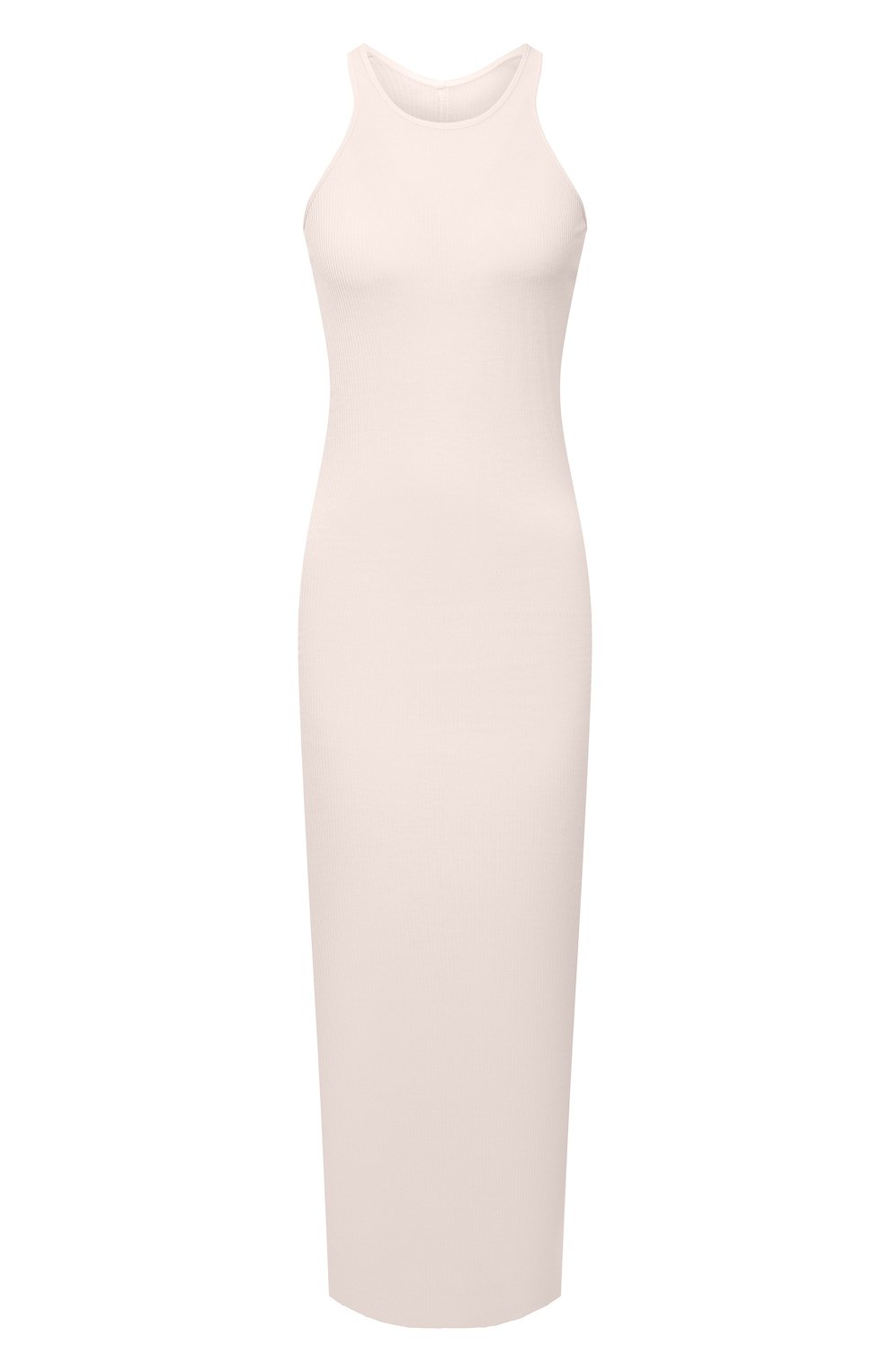 Платье из вискозы и шелка RICK OWENS кремового цвета по цене 34700 руб., арт. RP01B4549/RC, фото 1 Платье из вискозы и шелка RICK OWENS, арт. RP01B4549/RC, фото 1