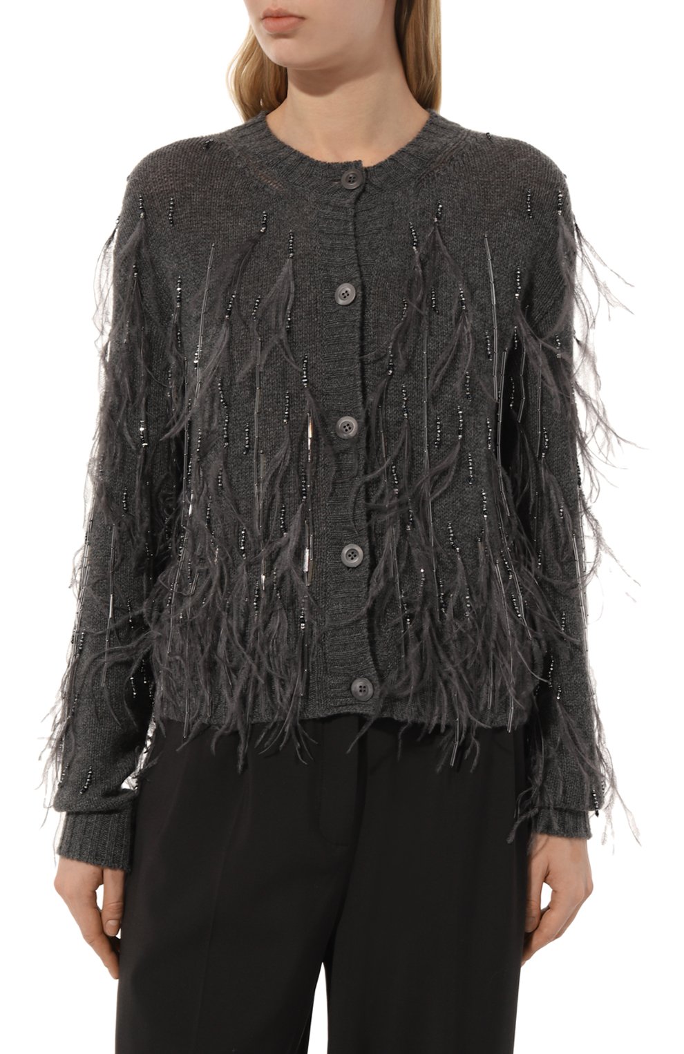 Кашемировый кардиган PRADA, арт. P25H45-1XBG-F0480-202, фото 3