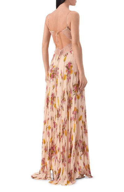 Платье из вискозы BLUMARINE бежевого цвета по цене 258000 руб., арт. 2A805A, фото 3 Платье из вискозы BLUMARINE, арт. 2A805A, фото 3