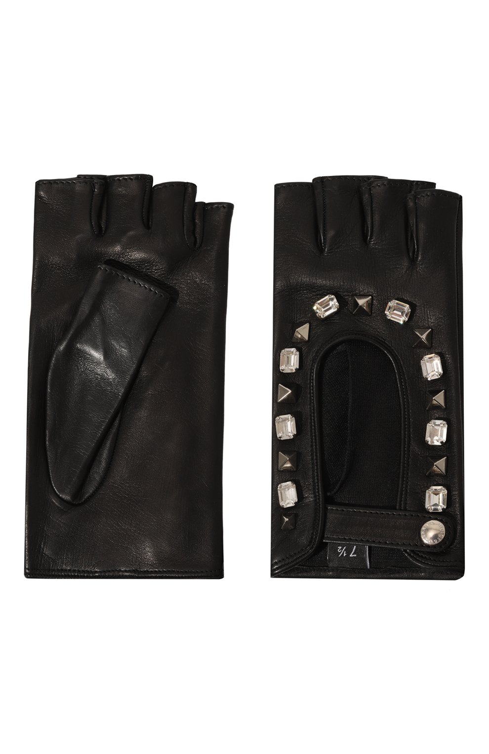 Кожаные перчатки DOLCE & GABBANA черного цвета по цене 78600 руб., арт. BF0217/AD460, фото 2 Кожаные перчатки DOLCE & GABBANA, арт. BF0217/AD460, фото 2