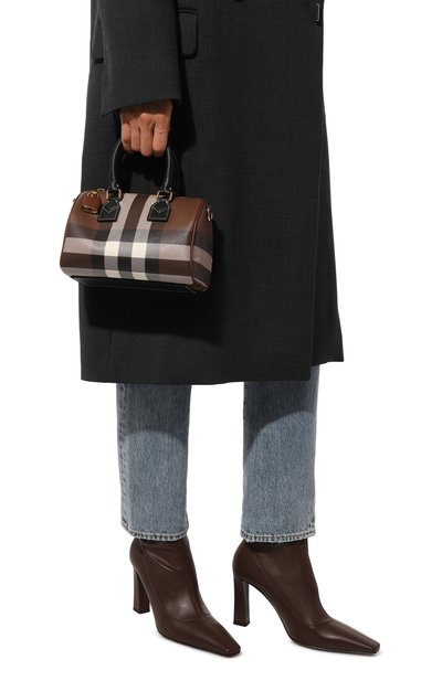Сумка check bowling bag mini BURBERRY, арт. 8069663, фото 2