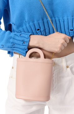 Женская сумка tropicalia nano MARNI розового цвета, арт. PHM00039Q1/LV589 | Фото 2 (Ремень/цепочка: На ремешке; Размер: mini; Материал сплава: Проставлено; Материал: Натуральная кожа; Драгоценные камни: Проставлено)