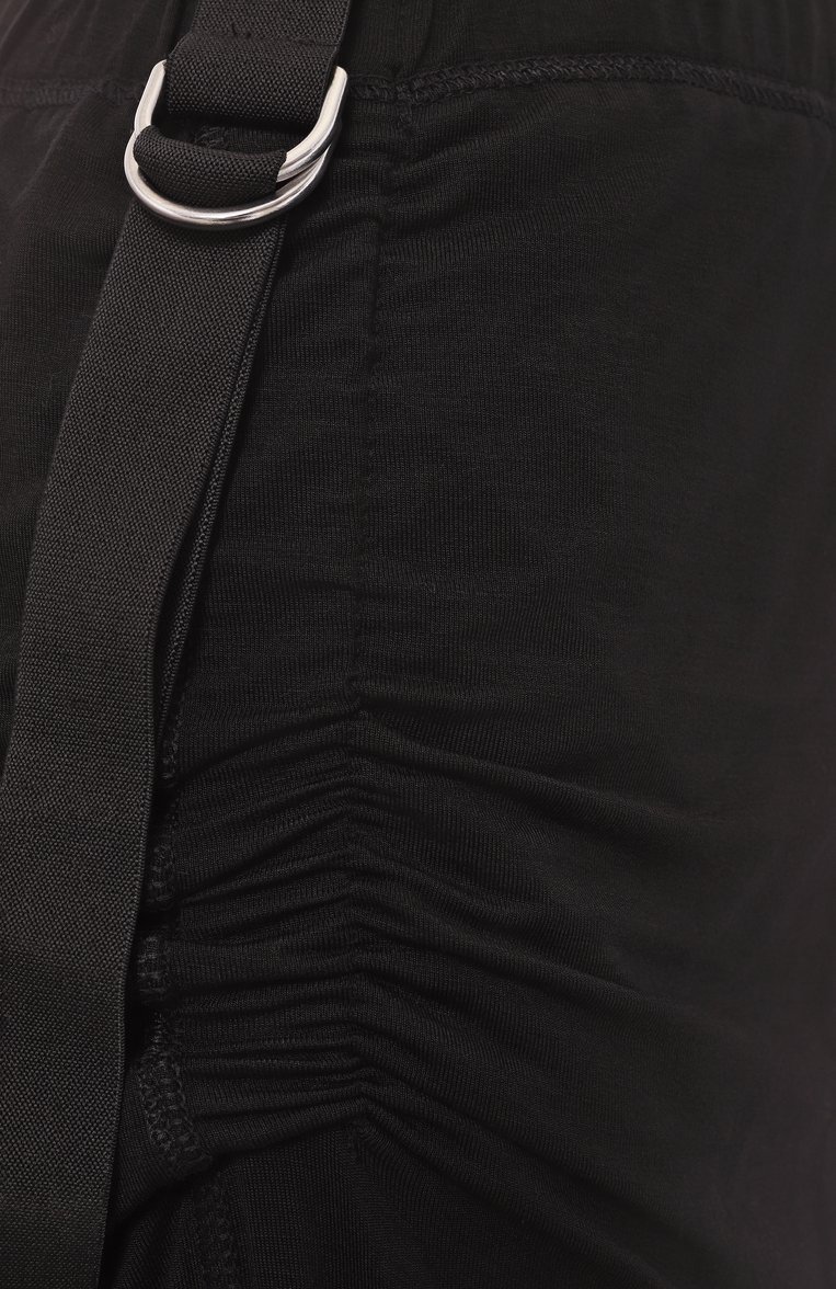 Женская юбка HELMUT LANG черного цвета, арт. 009HW302 | Фото 6 (Длина Ж (юбки, платья, шорты): Макси; Стили: Кэжуэл; Кросс-КТ: Трикотаж; Материал внешний: Хлопок)
