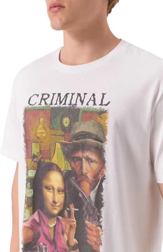 Хлопковая футболка Bisibiglio CRIMI ART Белый  CRIMI ART Фото 5