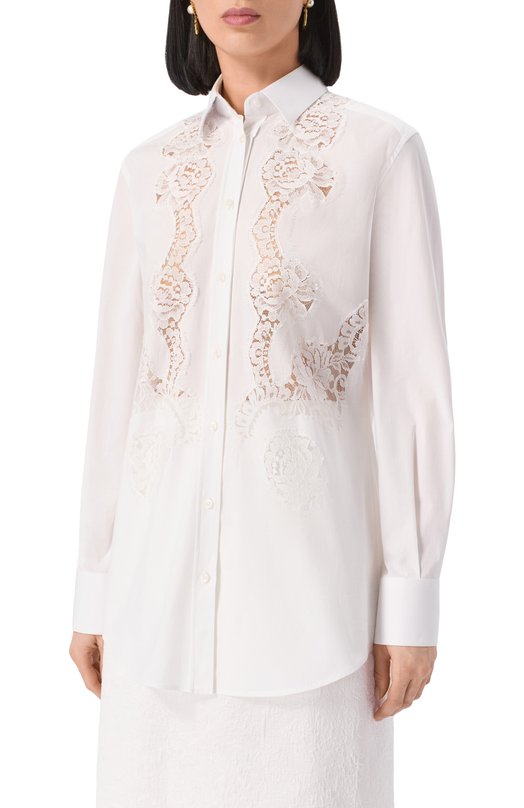 Хлопковая рубашка Dolce & Gabbana F5T32T/FUEAJ Белый  F5T32T/FUEAJ Фото 3