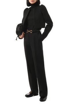 Женские кожаные лоферы monsieur BOTTEGA VENETA черного цвета, арт. 708902V28R0 1000 | Фото 2 (Подошва: Плоская; Материал внешний: Натуральная кожа; Материал внутренний: Натуральная кожа; Каблук высота: Низкий; Драгоценные камни: Проставлено; Материал сплава: Проставлено)
