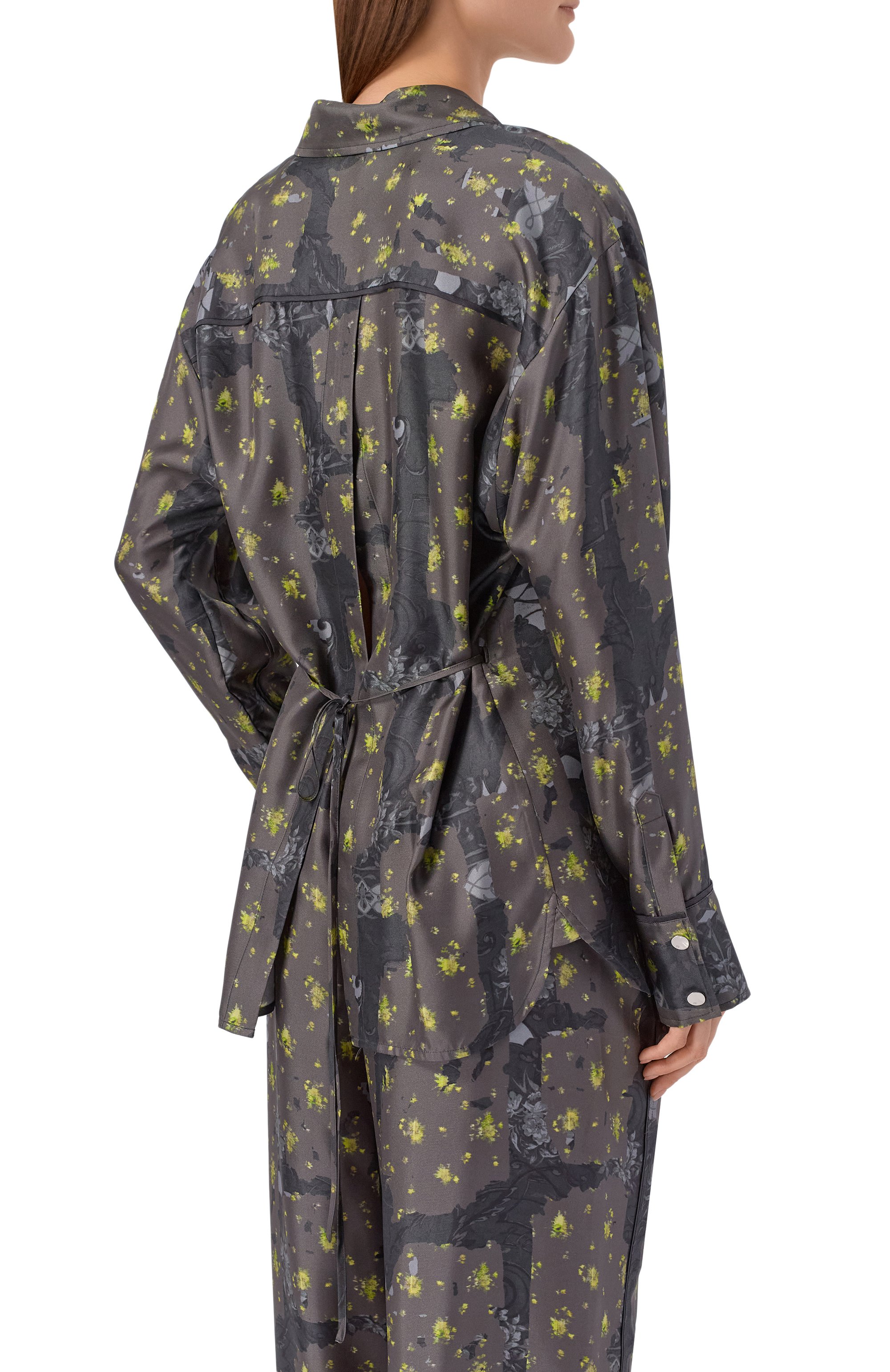 Шелковая рубашка GANNI, арт. A1040265, фото 4