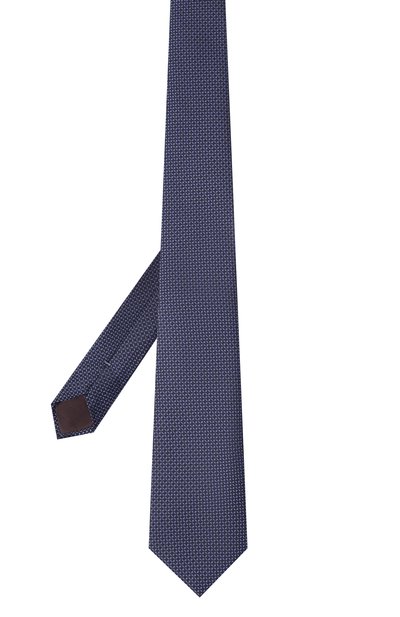 Шелковый галстук CANALI темно-синего цвета по цене 21000 руб., арт. 18/HJ04402, фото 3 Шелковый галстук CANALI, арт. 18/HJ04402, фото 3