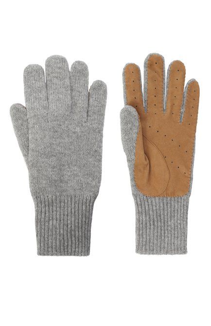 Мужские комбинированные перчатки BRUNELLO CUCINELLI, арт. M2292118