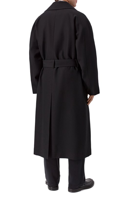 Шерстяное пальто Saint Laurent 848512/Y5J40 Чёрный  848512/Y5J40 Фото 4