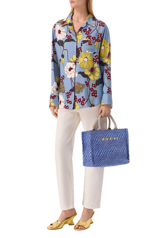 Сумка Basket small Marni SHMP0077U7/P9841 Голубой  SHMP0077U7/P9841 Фото 3