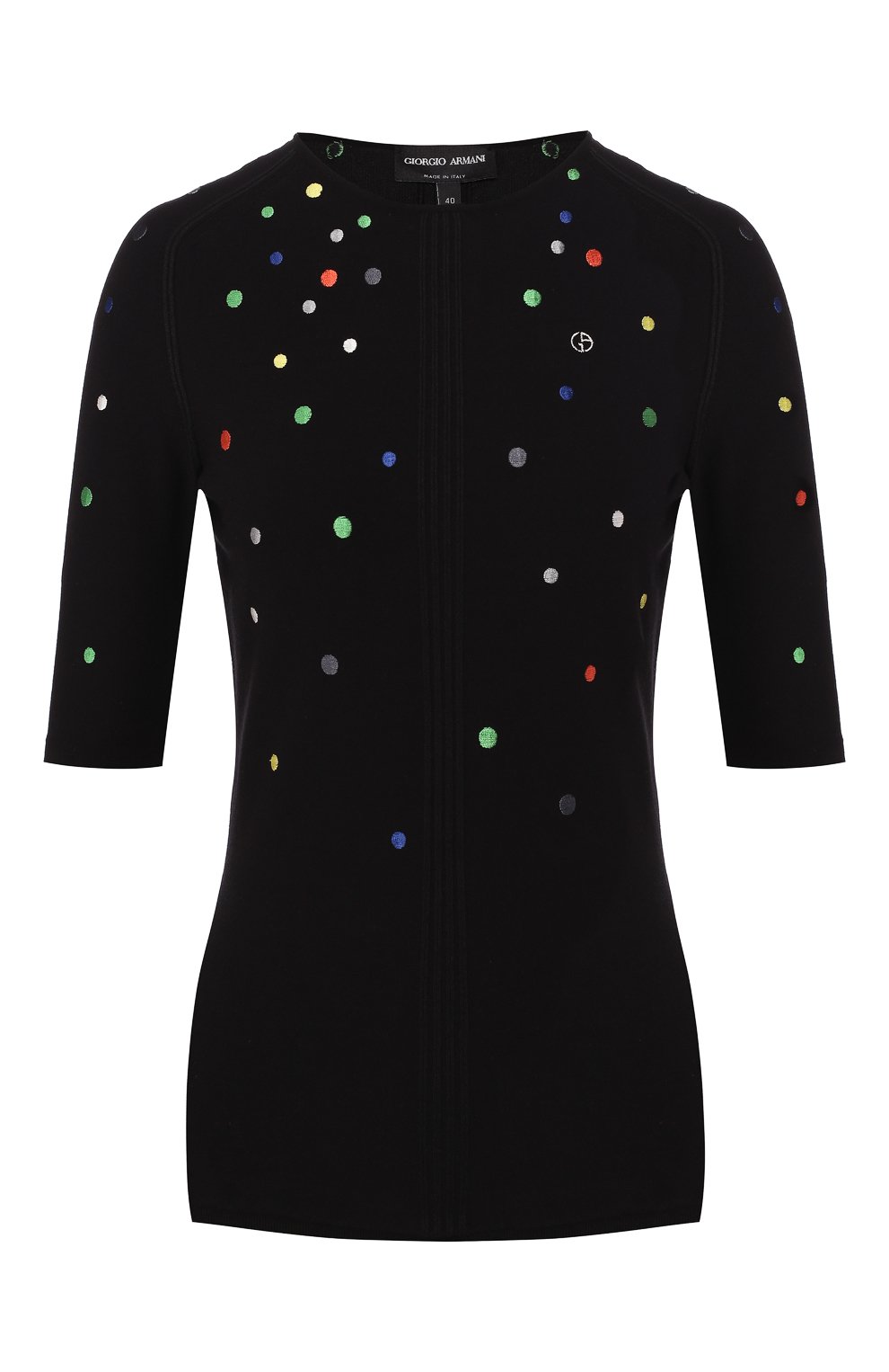 Топ GIORGIO ARMANI черного цвета по цене 106500 руб., арт. 6GAM03/AM10Z, фото 1 Топ GIORGIO ARMANI, арт. 6GAM03/AM10Z, фото 1