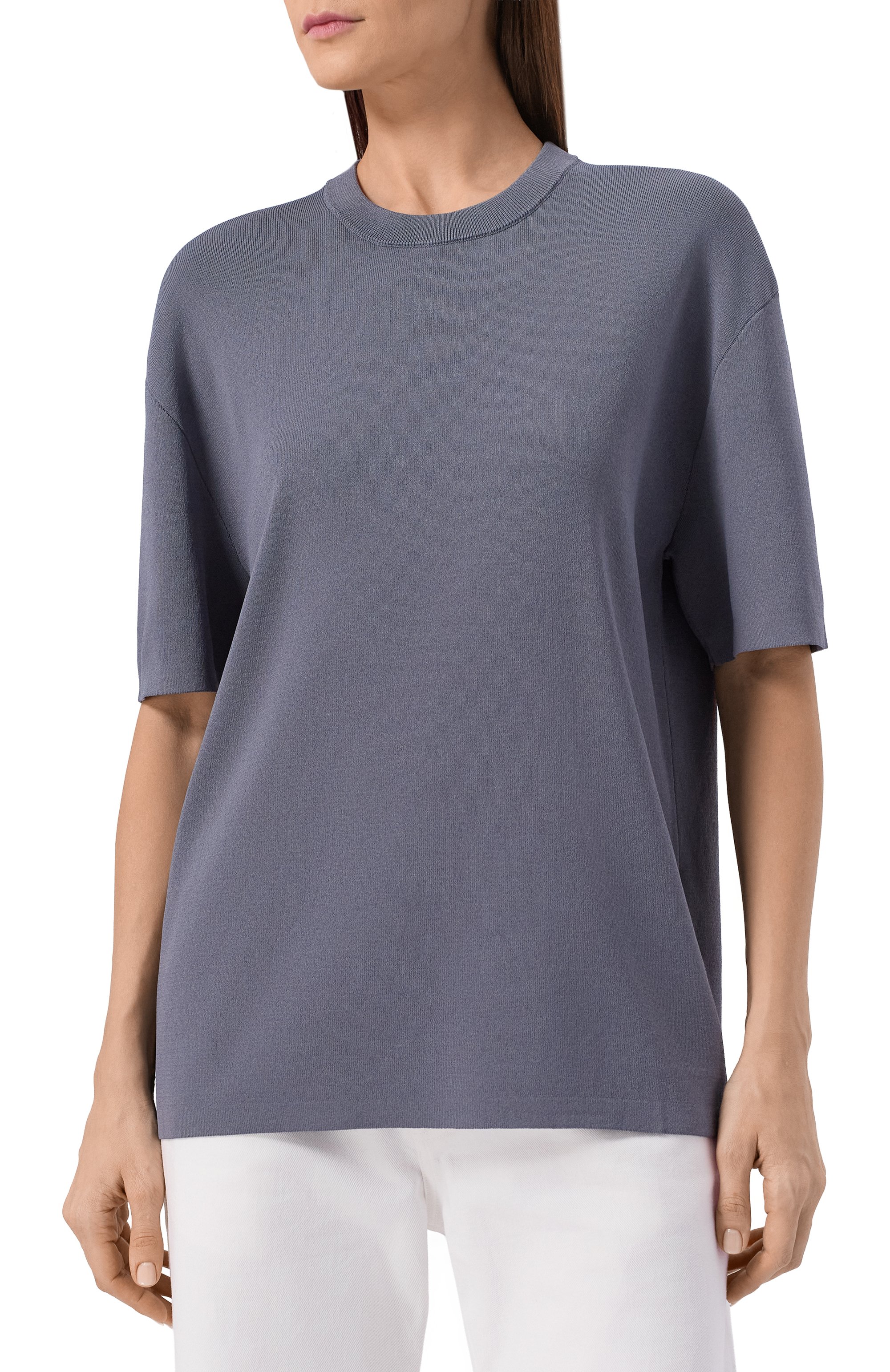 Пуловер из вискозы ARMARIUM серого цвета по цене 73350 руб., арт. ARMFWKN05/V016, фото 3 Пуловер из вискозы ARMARIUM, арт. ARMFWKN05/V016, фото 3