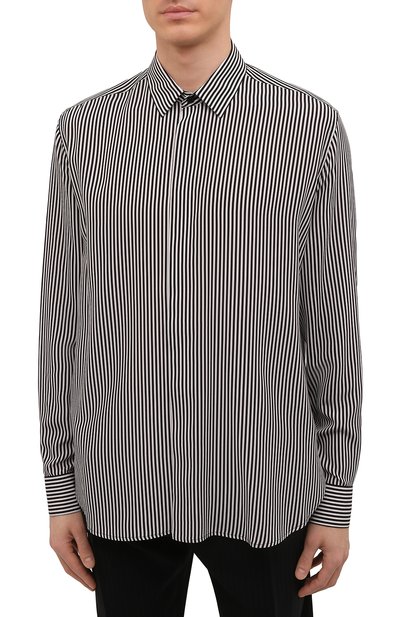 Шелковая рубашка SAINT LAURENT, арт. 646850/Y2E11, фото 3