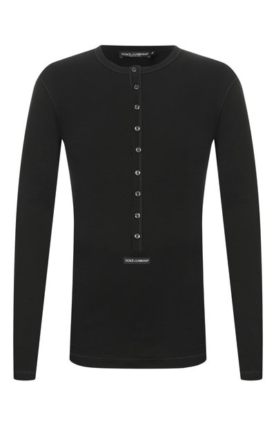 Мужская хлопковый лонгслив-хенли DOLCE & GABBANA, арт. G8PG8T/G7P3I
