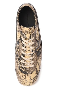 Женские кожаные кеды DRIES VAN NOTEN темно-бежевого цвета, арт. WS251-1169 | Фото 6 (Подошва: Плоская; Материал внутренний: Текстиль; Материал сплава: Проставлено; Материал внешний: Натуральная кожа; Драгоценные камни: Проставлено; Кросс-КТ: Низкие; Материал утеплителя: Без утеплителя; Стили: Кэжуэл)