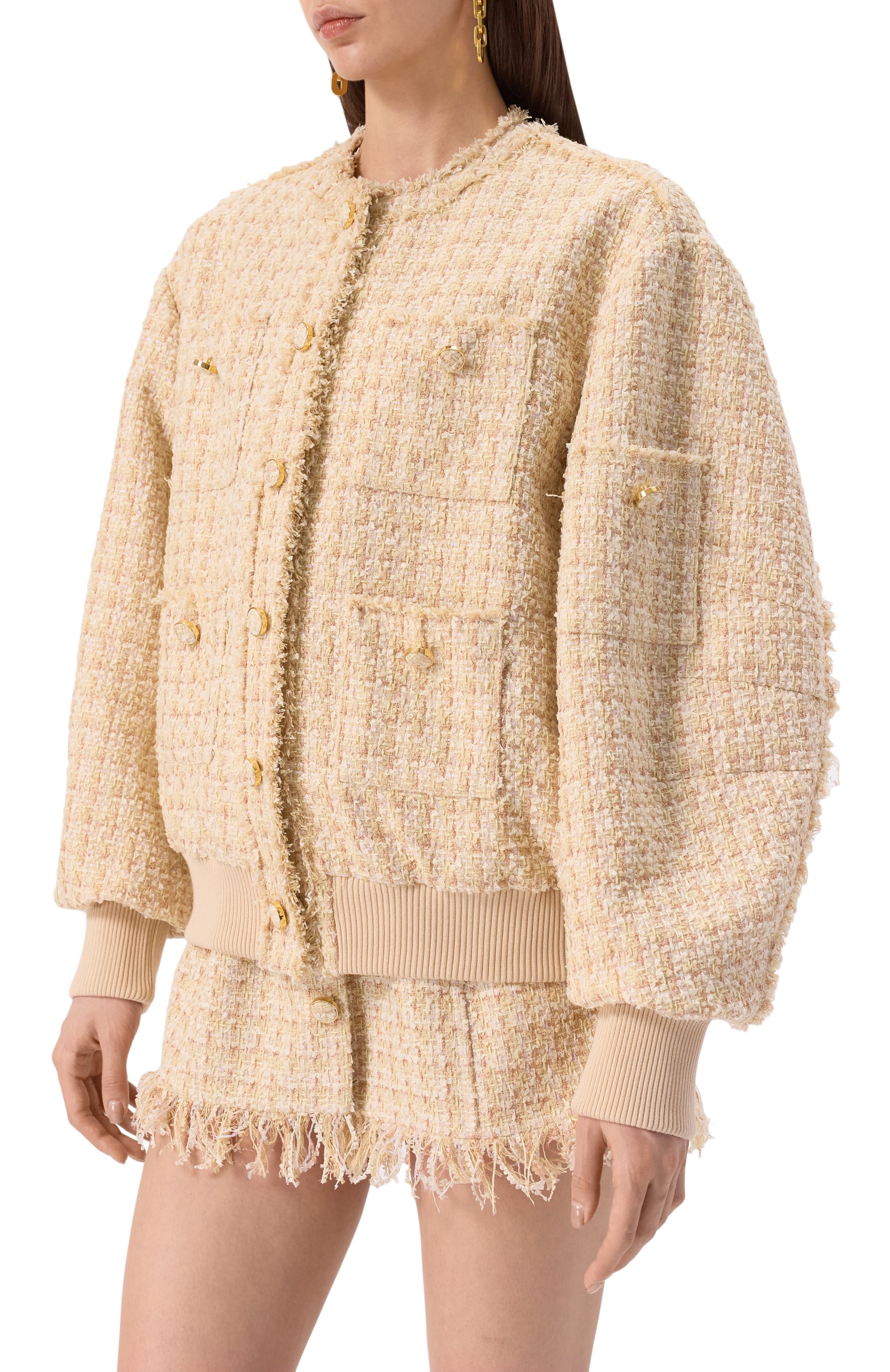 Твидовый бомбер GIUSEPPE DI MORABITO, арт. 04SSJA120 04429, фото 3