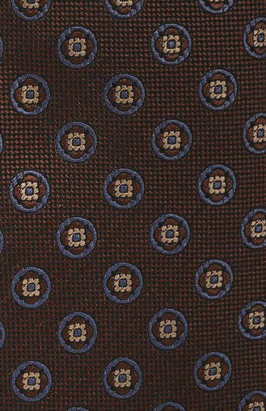 Шелковый галстук Canali 18/HJ04153 Коричневый  18/HJ04153 Фото 4