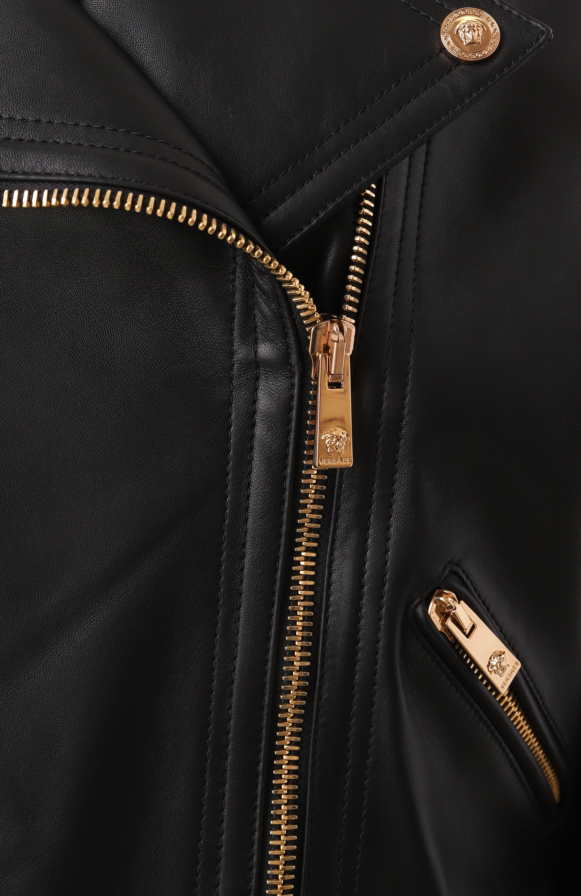 Кожаная куртка VERSACE, арт. 1010545/1A10118, фото 6