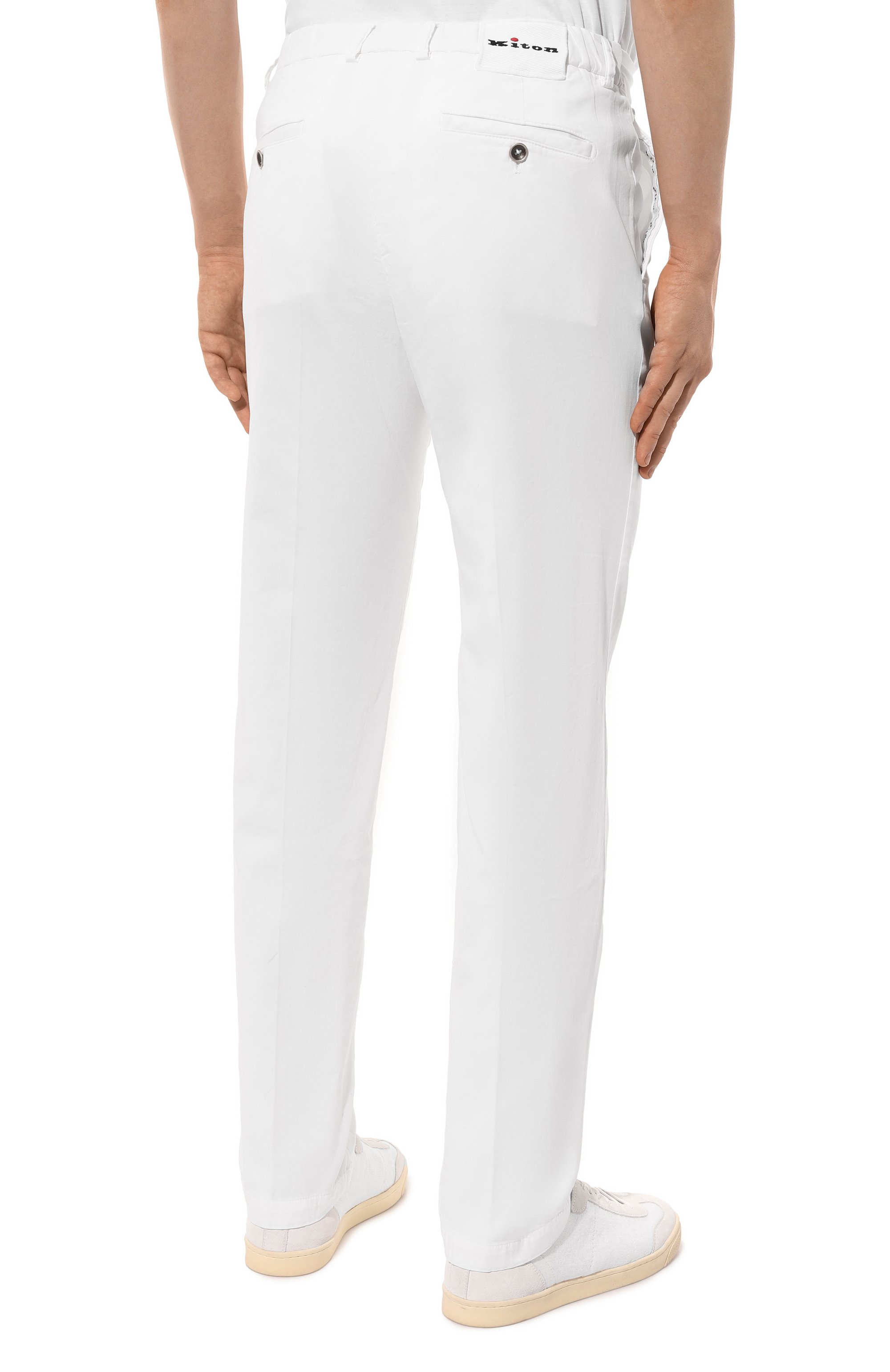 Брюки из хлопка и шелка KITON, арт. UFPPEK0606D, фото 4