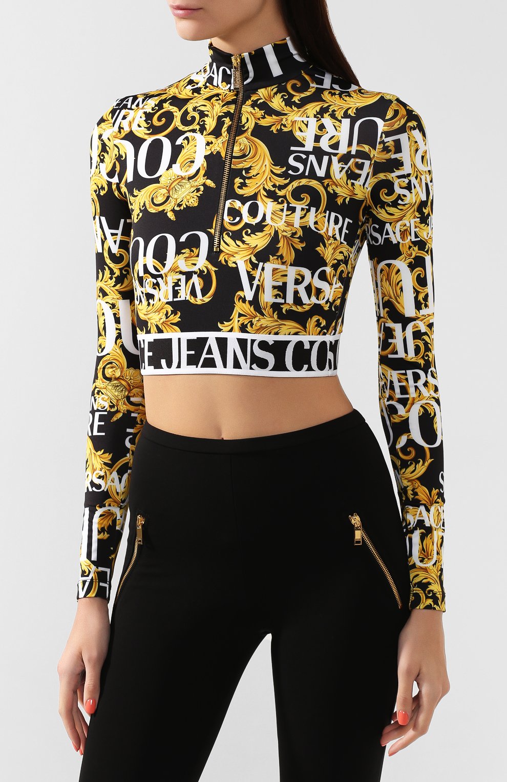 Топ VERSACE JEANS COUTURE разноцветного цвета по цене 14650 руб., арт. B2HUA718-UDP617/S0537, фото 3 Топ VERSACE JEANS COUTURE, арт. B2HUA718-UDP617/S0537, фото 3