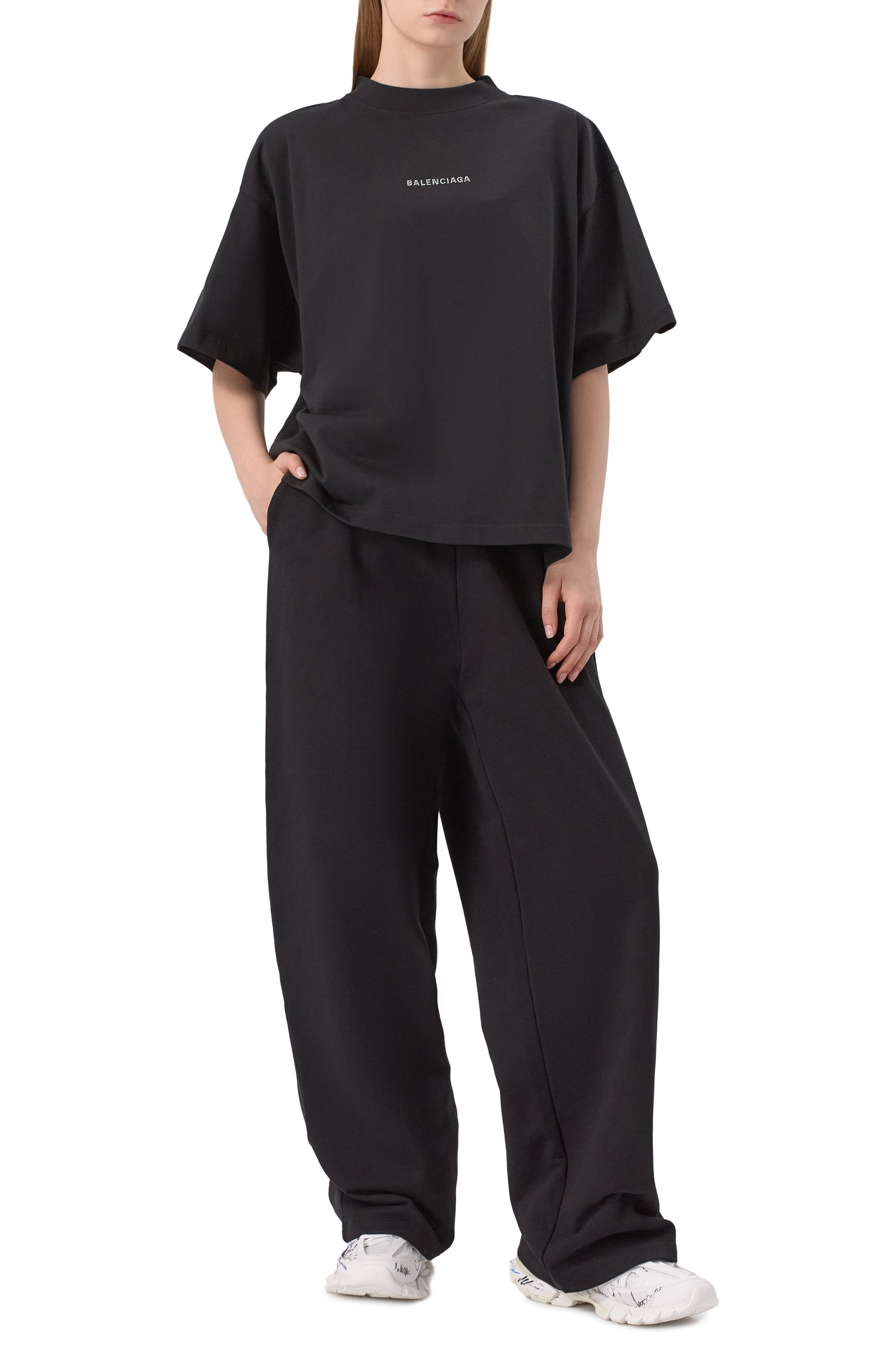 Хлопковая футболка BALENCIAGA, арт. 818543/T0VJ6, фото 2