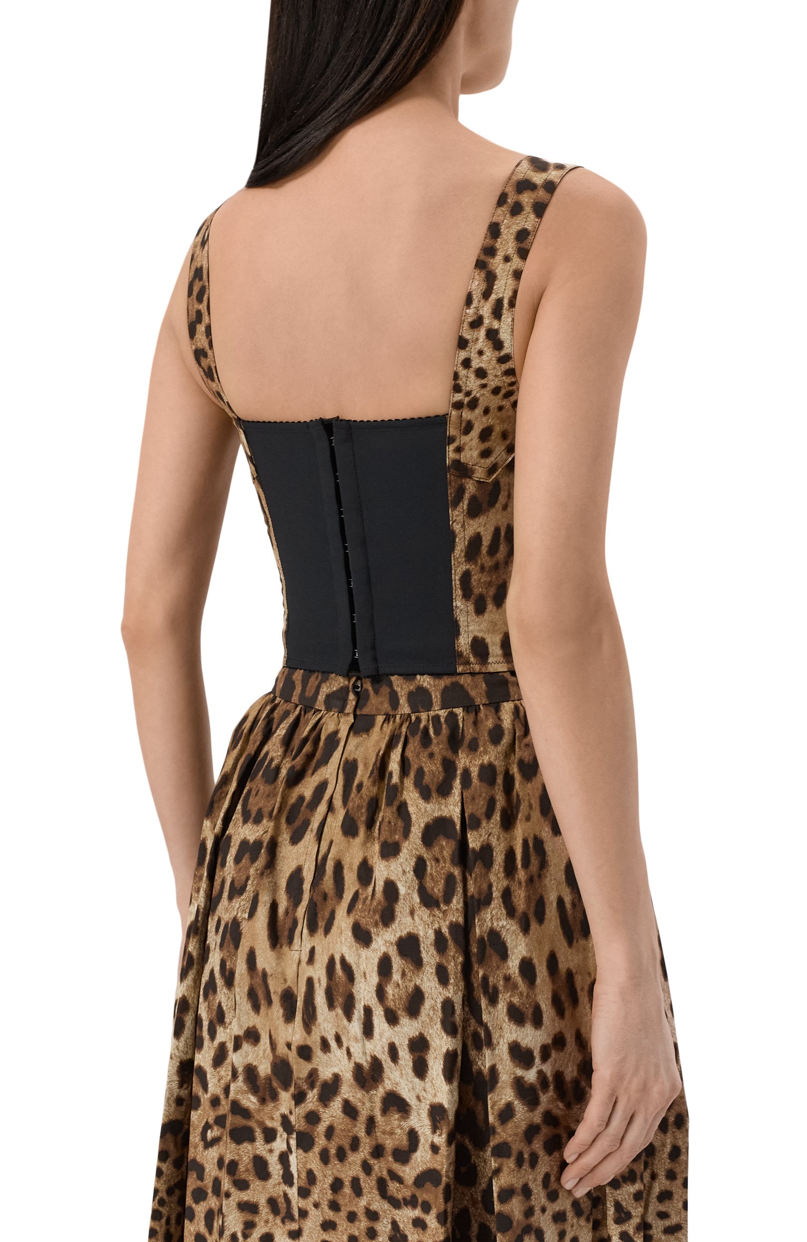 Хлопковый топ-бюстье DOLCE & GABBANA леопардового цвета по цене 136500 руб., арт. F7BB1T/HS5E3, фото 4 Хлопковый топ-бюстье DOLCE & GABBANA, арт. F7BB1T/HS5E3, фото 4