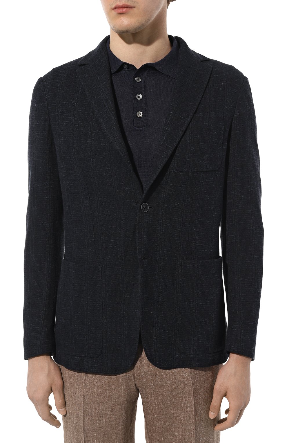 Пиджак из хлопка и льна CANALI, арт. J0147/JJ02702, фото 3