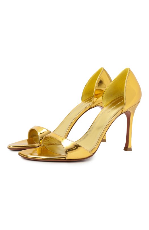 Лакированные босоножки Agnese 95 Amina Muaddi AGNESE SANDAL Золотой AGNESE SANDAL