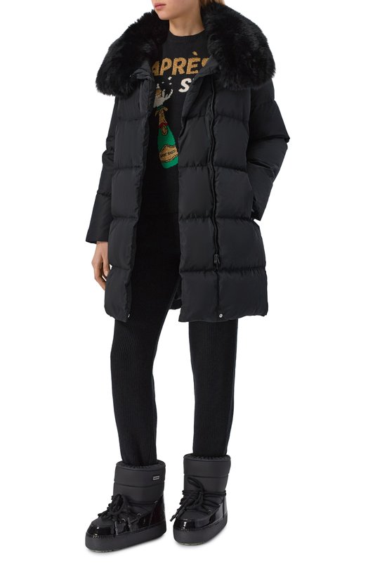 Пуловер из шерсти и вискозы MC2 Saint Barth QUE0010-03230I/NEW QUEEN Чёрный  QUE0010-03230I/NEW QUEEN Фото 2