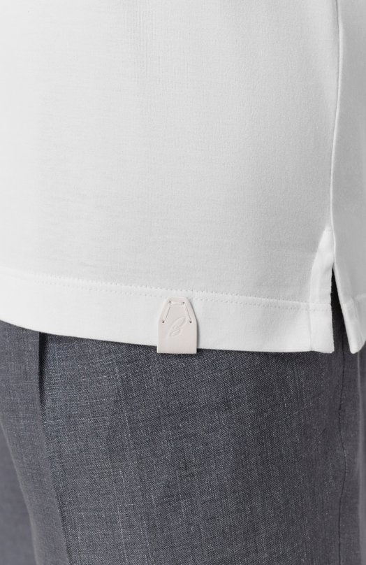 Хлопковая футболка Brioni UJSY0L/0D620 Белый  UJSY0L/0D620 Фото 5