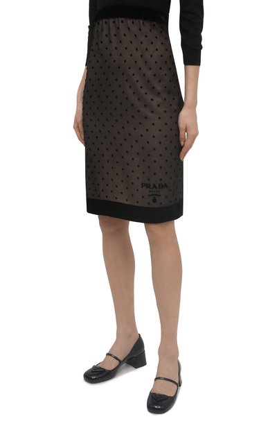 Юбка из шелка и вискозы PRADA, арт. P142T-1Z4Y-F0002-221, фото 3