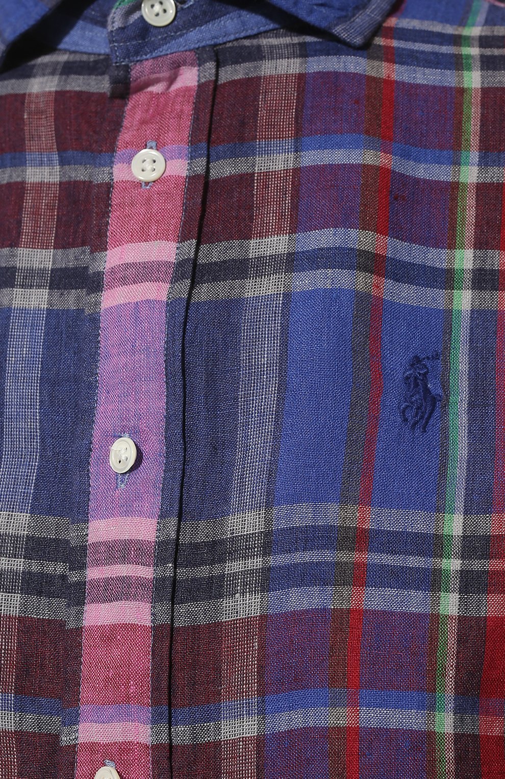 Льняная рубашка POLO RALPH LAUREN темно-синего цвета по цене 15750 руб., арт. 211827695, фото 5 Льняная рубашка POLO RALPH LAUREN, арт. 211827695, фото 5