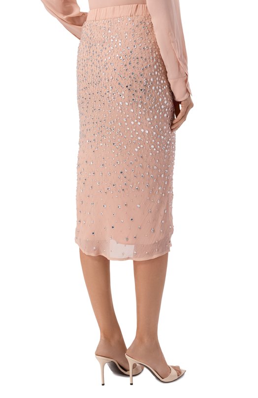 Шелковая юбка с отделкой стразами Albus Lumen AL.RT26.SKIRT01 Розовый  AL.RT26.SKIRT01 Фото 4