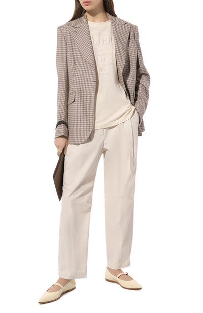 Женские хлопковые брюки BRUNELLO CUCINELLI, арт. ML180B1346